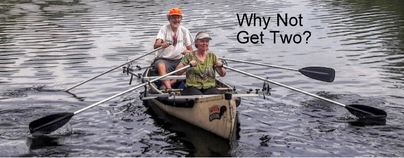 Row Outriggers for Canoe with Oars Included -- Rowing Beats Paddling! 