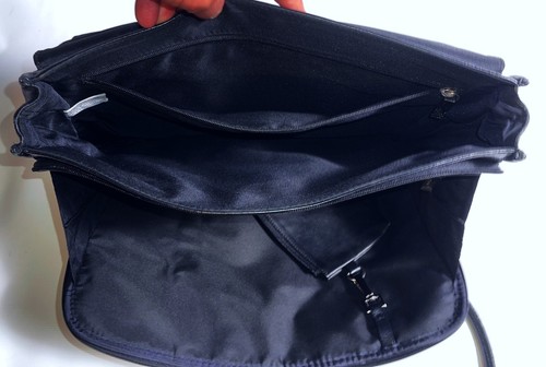 SAMSONITE BLACK LEATHER VINTAGE SHOULDER CARRY BRIEFCASE LAPTOP B - Picture 3 of 4