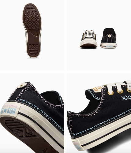NEW Women's CONVERSE All Star Crafted Stitching 3D Daisy Shoes Luxe A07546F - Picture 3 of 6