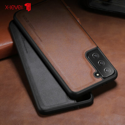 X-Level Retro Leder Schutzhülle Slim Case Cover fü Samsung S23 S24 S25 S26 Ultra