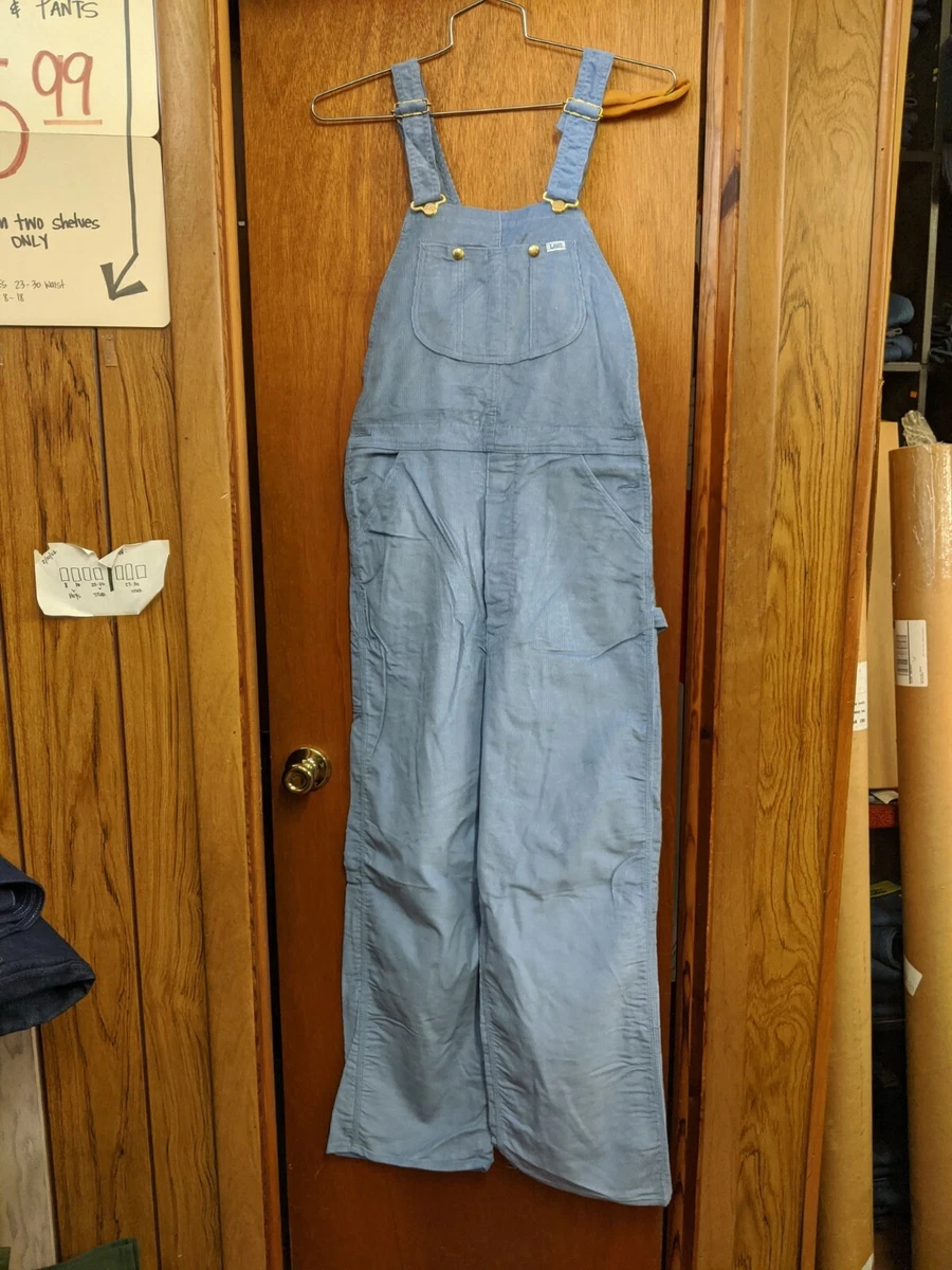 Lee Men s Vintage Blue Corduroy Overalls Dungarees Bib and