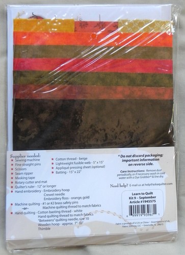 Wandbehangs-Sets "Quilten lernen", September-Themen, 2 Versionen, Herbst, neu - Bild 8 von 8