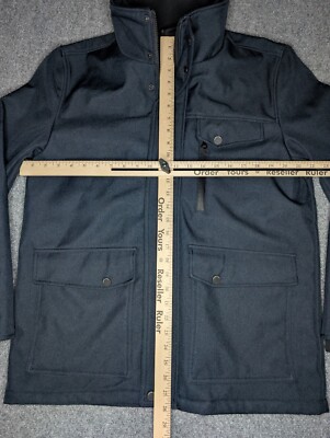 Marc New York Andrew Marc Men's Textured Zipper Jacket Navy Blue