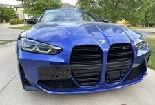 Front Bumper Tow Hook License Plate Mount Bracket Kit For BMW M4 2021-2024 New