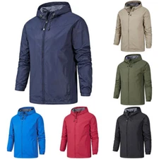 Hooded Jacket Outdoor Winter Mens Waterproof Coat Warm Windproof Hiking Work