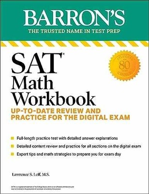SAT Math Workbook: - Paperback, by Barron's Educational Series; - Very Good