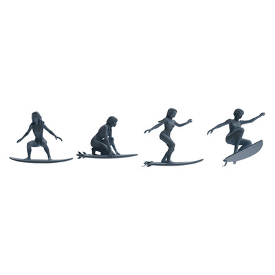 MRY-SFW LYTR 790 Surfing Figure Modern Model 4 pcs   1/87 HO Scale city scene