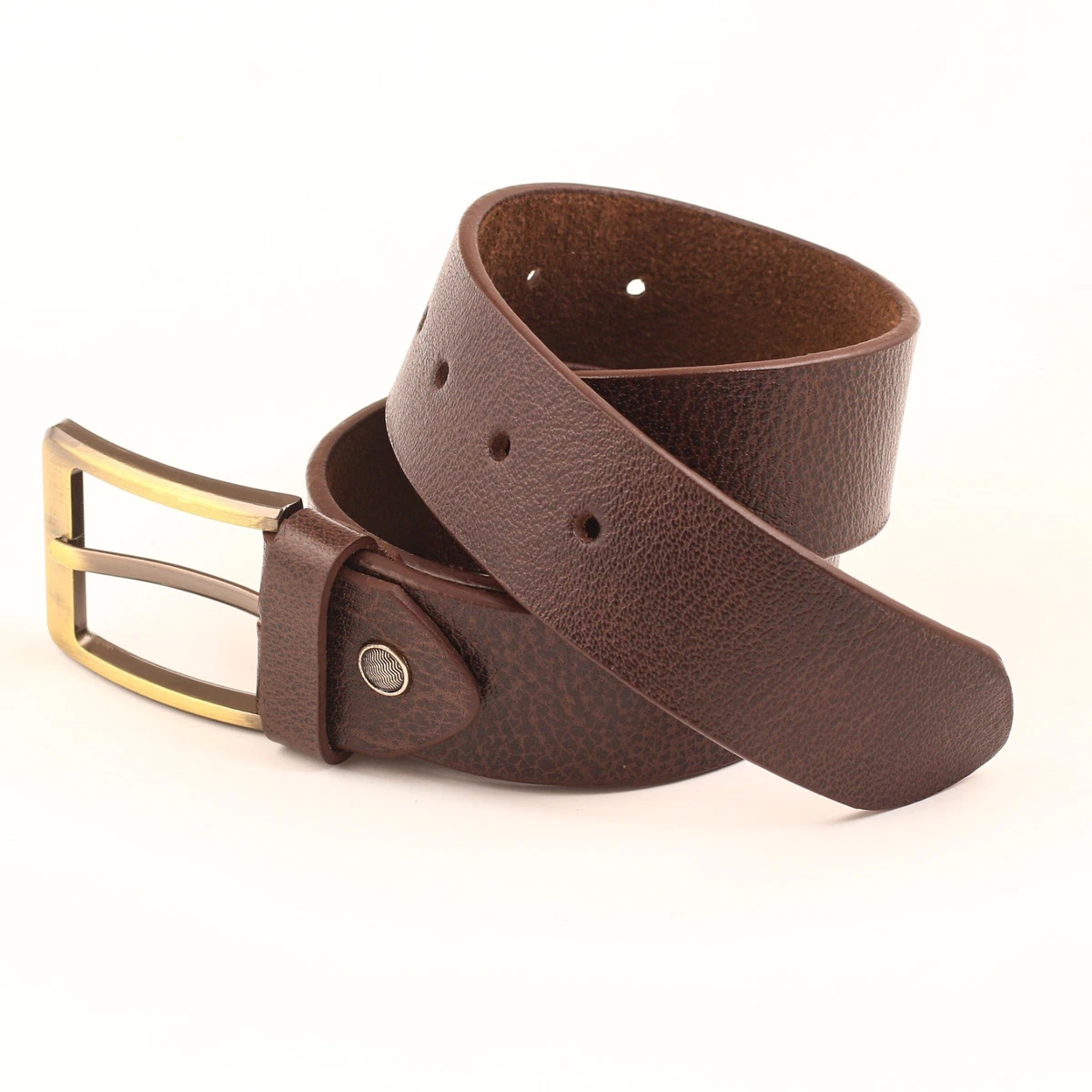 mens brown dress belts Torino 30mm European Tanned Cowhide Belt