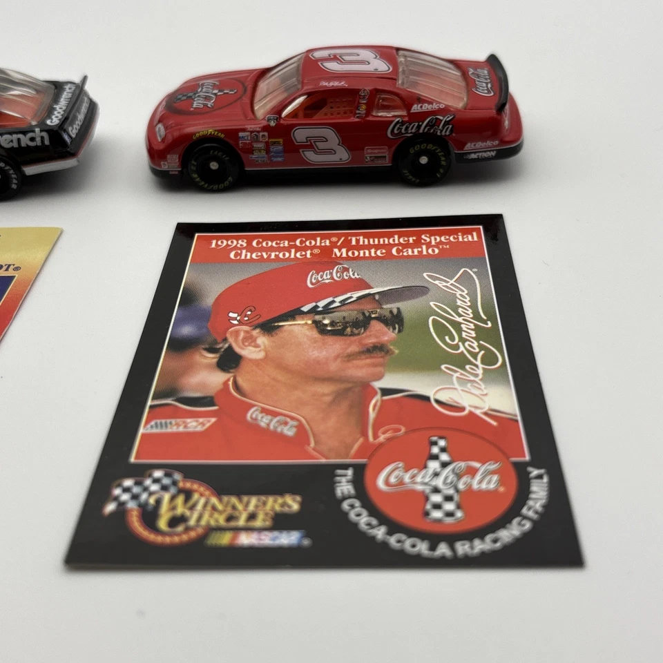 Lot Of 3 - Dale Earnhardt 1:64 Diecast Cars W/Cards NASCAR GM Goodwrench - Coke - Image 4 of 4