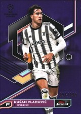 2022-23 Finest UEFA Club Dušan Vlahović #72 Purple Refractor 94/299