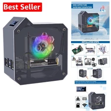 Elegant ABS Mini Tower Case for Raspberry Pi 5 with ICE Cooler & Expansion Board