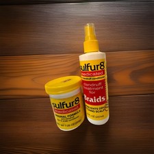 Sulfur 8 Medicated Dandruff Treatment for Braids. 2 x  8oz 