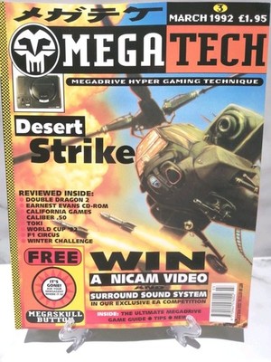 Vintage Megatech magazine Issue no. 3 - March 1992 Desert Strike Double Dragon