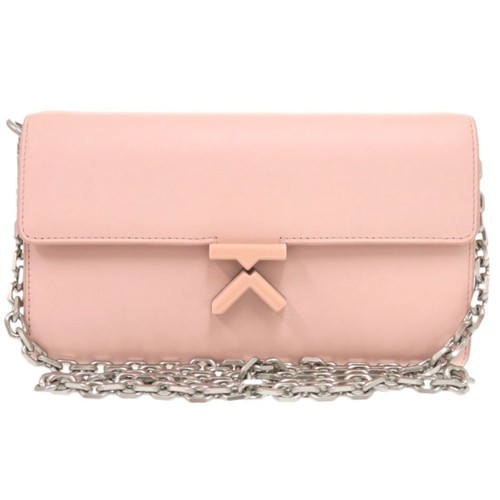 Kenzo Chain Wallet Fa62Pm318L24 Leather Pink Shoulder Bag 0591 Used