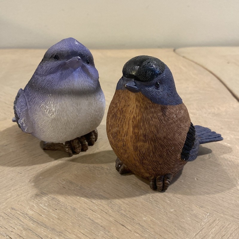Vintage Resin Bird Figurine Lot Of 2