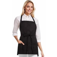 Men's Chef Apron and Women's Server Apron with 3 Pockets, Kitchen Cooking