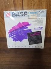 BASF Box of 10 5.25" 2S/2D Reversible Floppy Discs New Sealed Double Value