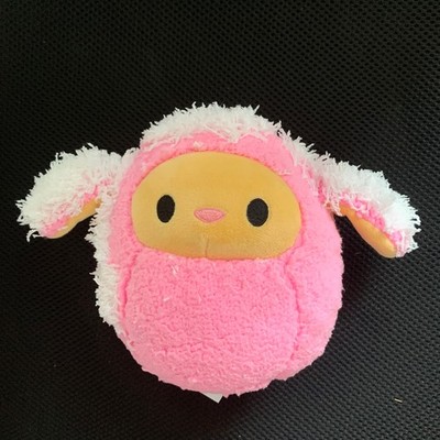 Fluffie Stuffiez Plüschtier rund rosa mit weißen Ohren 15cm neuwertig
