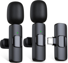 2 Pack Wireless Microphone USB C for Iphone 15-16 Android Phone, Professi