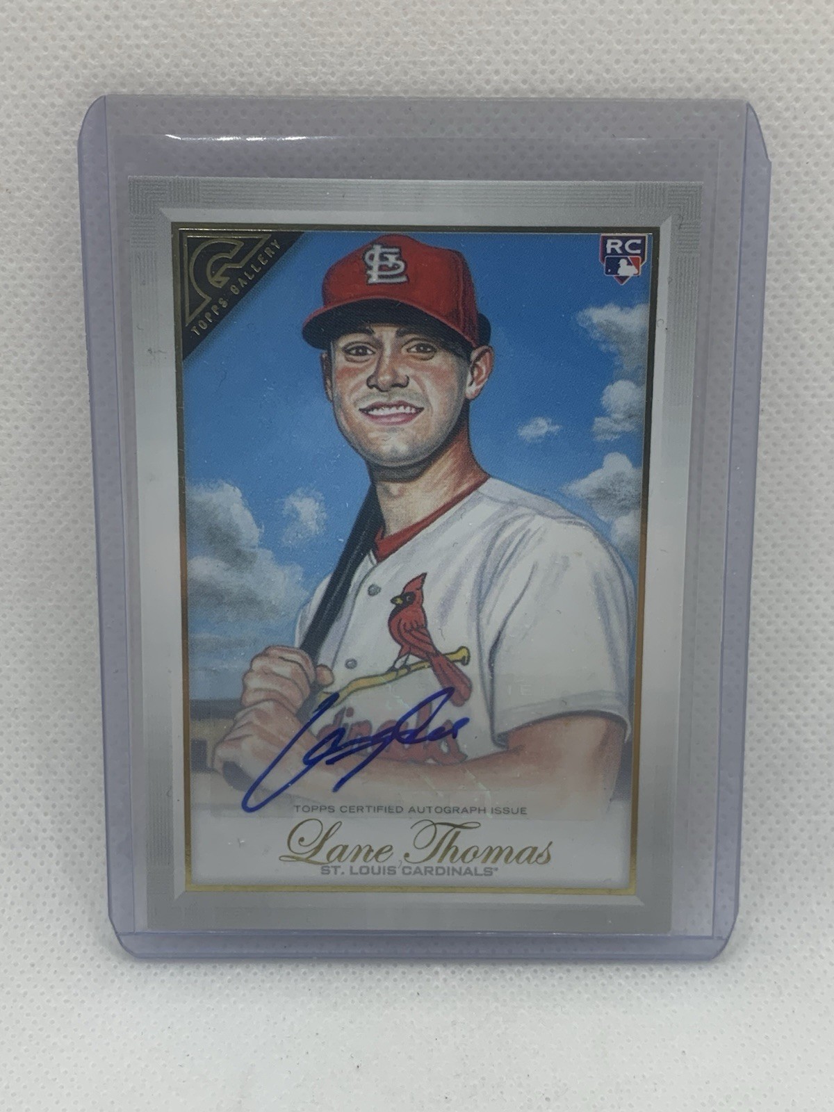 2019 Topps Gallery Autograph #70 Lane Thomas RC CARDINALS GUARDIANS