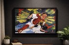 2007 Red Sox Jason Varitek Original Oil Painting on Canvas Signed by E. Havens — photo 1