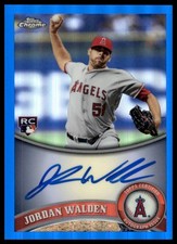 Jordan Walden 2011 Topps Chrome Rookie Autograph Blue Refractor #/199 RC Auto