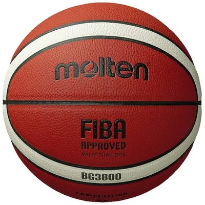 Molten BG3800 FIBA Approved Indoor/Outdoor Basketball Ball - Orange/Ivory, Size
