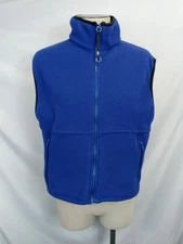 Vintage 90s Sherpa Fleece Vest Mens L Blue Gorpcore Polarfleece St Johns Bay