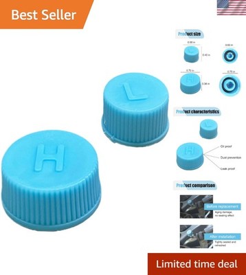 Durable 2PCS Air Conditioning Valve Caps for R134a Systems - Easy Installation
