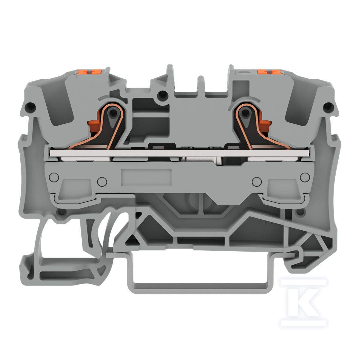 Wago Grigio Terminale Passante 7,50 Mm Push-, Accessori Di Elettronica + Alloggiamento, - Immagine 2