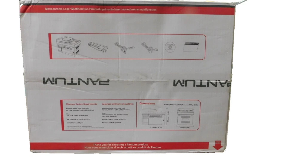 Pantum M6552NW Laser Monochrome Multifunction Printer-New - Image 3 of 4