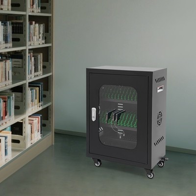 30-Slots ﻿Charging Station Mobile Charging Cabinet Mobile Charging Cart 300W