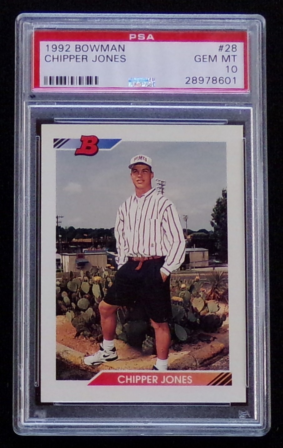 1992 BOWMAN CHIPPER JONES #28   PSA 10  **  GEM-MT  **
