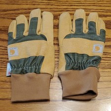 Carhartt Gloves Mens Small Brown Leather Thinsulate Insulated Lined Workwear
