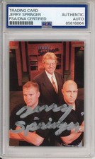 1998 Comic Images Promo Card Jerry Springer Show Signed Rookie Card PSA DNA COA