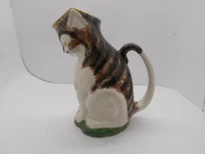 Smithsonian Reproduction Minton Majolica Cat Handled Drink Pitcher CHIPPED