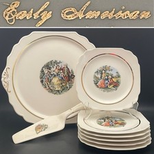 Harker Whiteware 8 Piece 22Kt Porcelain Early...