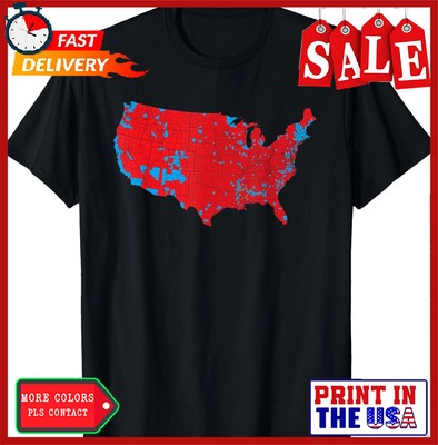 Red Wave Map of USA in the 2024 Presidential Election Maga Unisex T-Shirt
