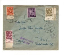 GERMANY BELGIUM After Defeat 6.29 Auxiliary Front Control Feldpost 1940 Cover ZP
