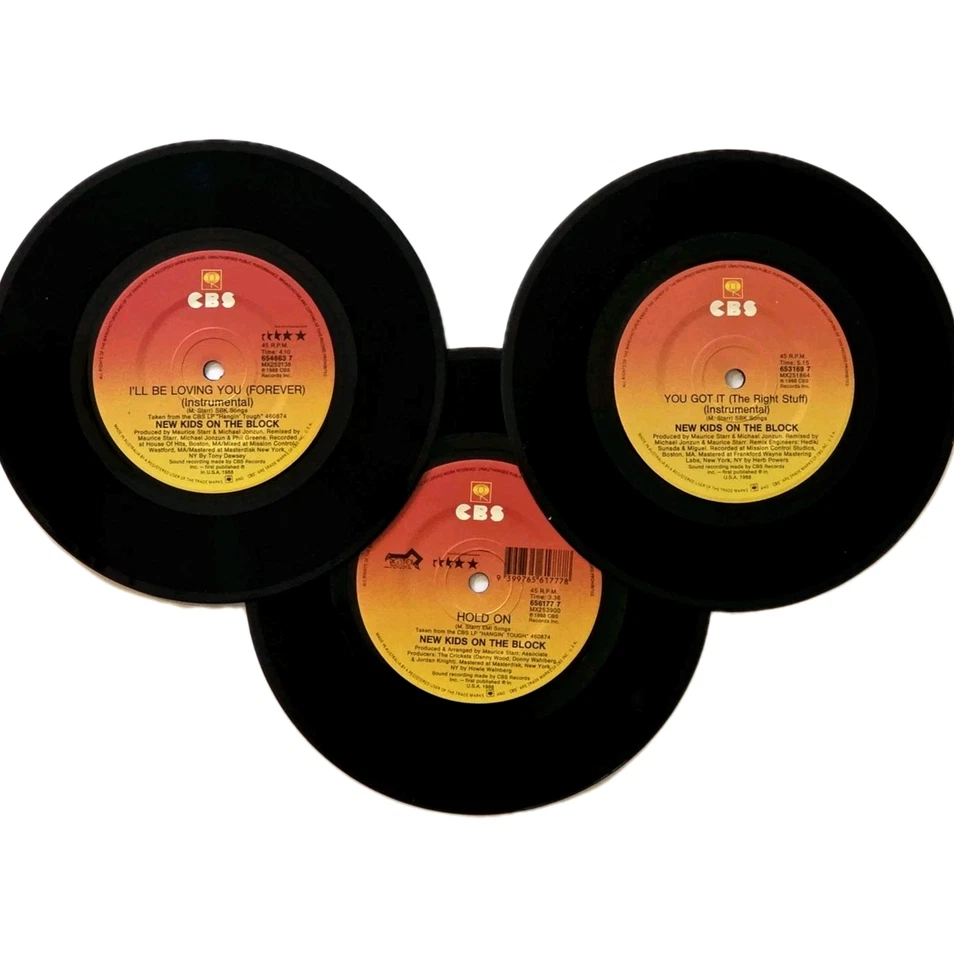 NEW KIDS ON THE BLOCK SET OF 3 1989 MINT AUSSIE PICTURE SLEEVE 7" SINGLES+POSTER - Image 4 of 4