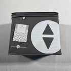 Sleep Number Essential Fit Cotton Sheet Set Light Gray Dot Split Eastern King