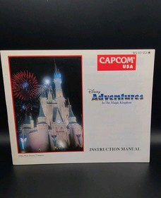 1990 Disney Adventures in the Magic Kingdom Nintendo Video Game NES & Manual