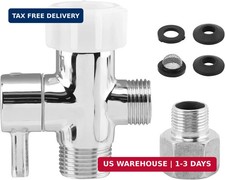 Bidet T Adapter with Shut off Valve,3 Way T Valve for Bidet 7/8'' X 7/8'' X 1/2'
