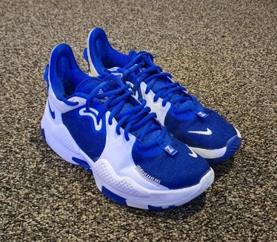Nike PG 5 Paul George DA7758-400 Shoes Mens 6.5 Blue White Low Top Basketball