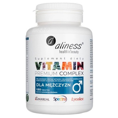 Aliness Premium Vitamin Complex Männer 120 Tabletten Testosteron Prostata