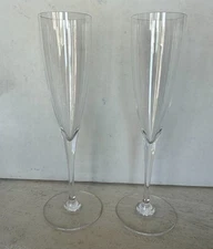BACCARAT Champagne Crystal Dom Perignon Glasses - Pair