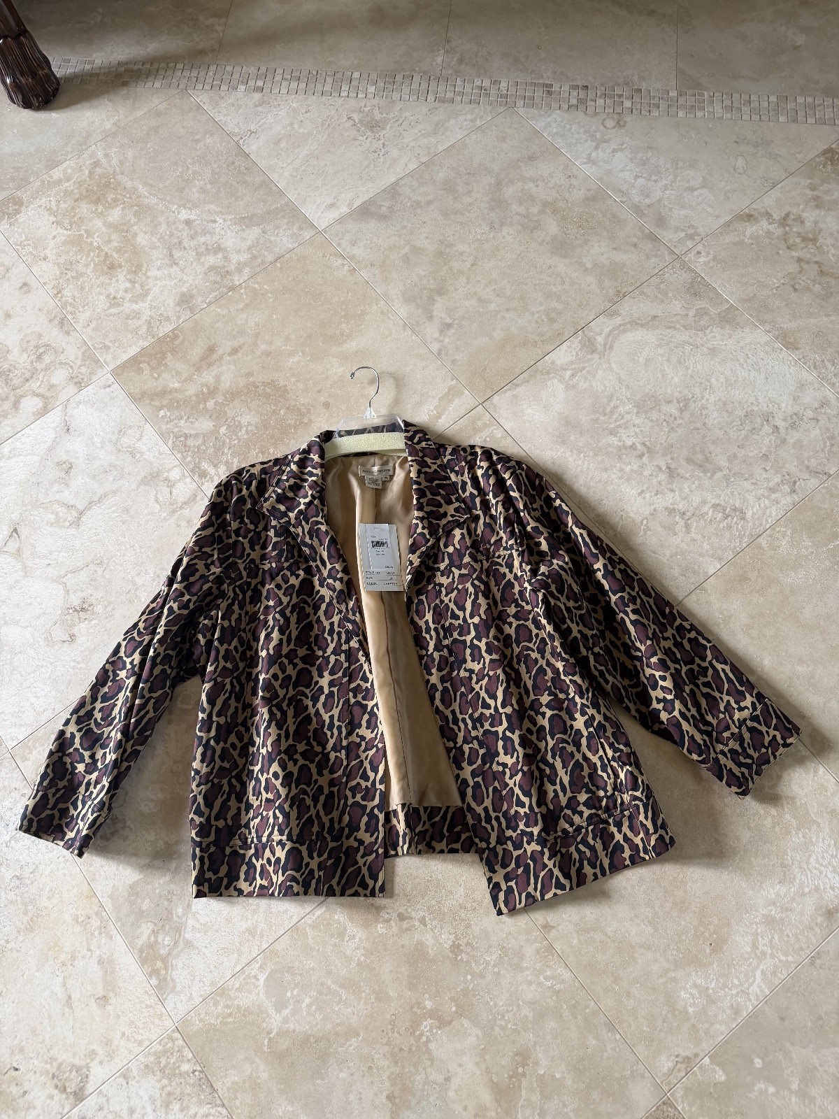 Patrick Christopher Open Leaopred Print Jacket Si… - image 1