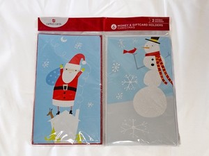 Carlton Cards Christmas Cards 6 Pack Money Gift Card Envelopes New