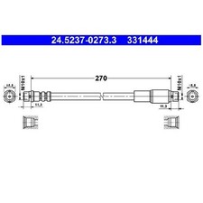 2x Bremsschlauch vorne für Audi 100 C4 4A2 4A5 A6 id06866