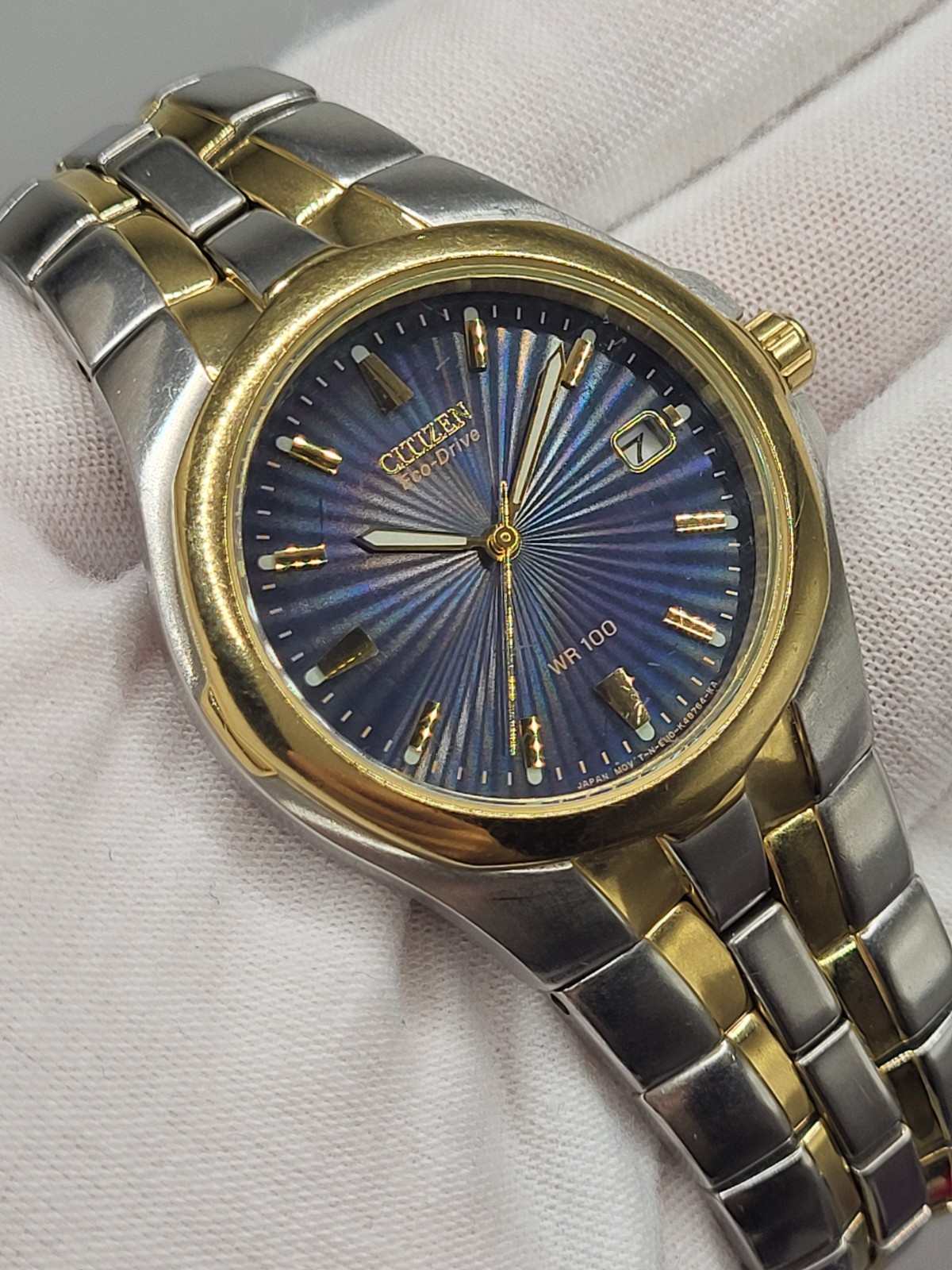 Eco Dial Men’s drive E110 Citizen Vintage [N. Blue Watch 1998 JAPAN MINT] - vintagewatches.pk